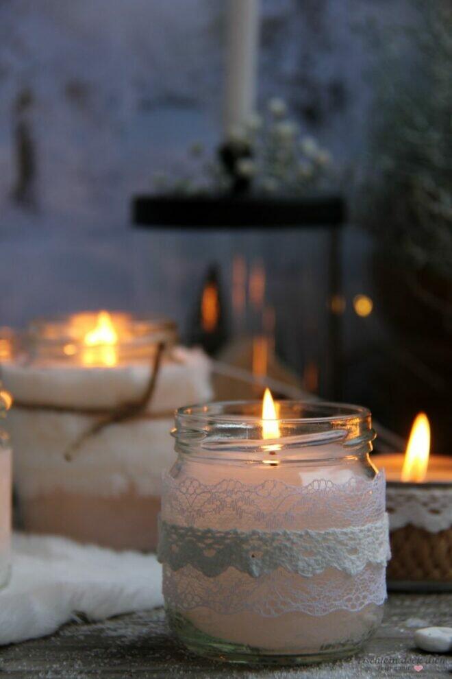 Kerzenreste verwerten - ein Winter DIY