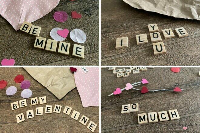 Holzbuchstaben für kleine Botschaften