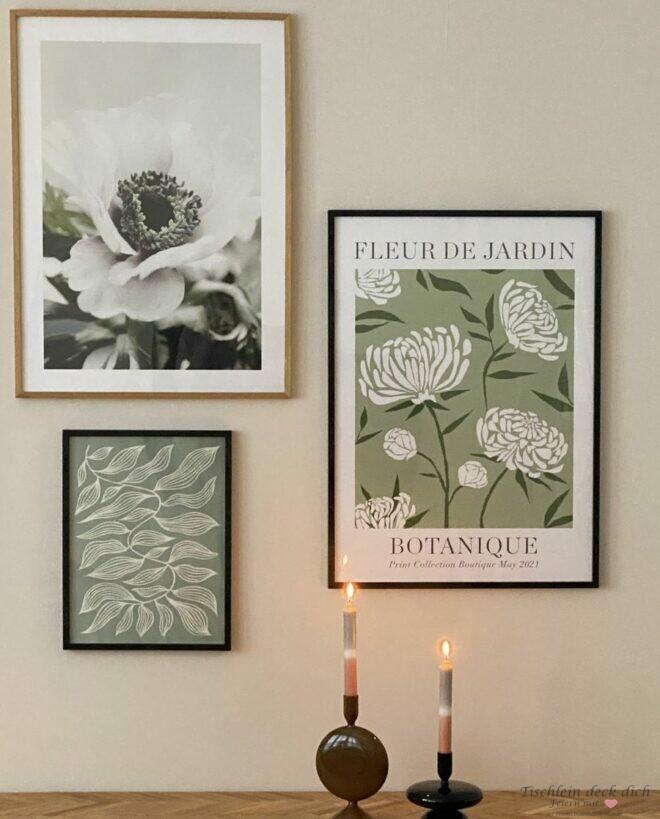 frühlingshafte Wanddekration für das Wohnzimmer