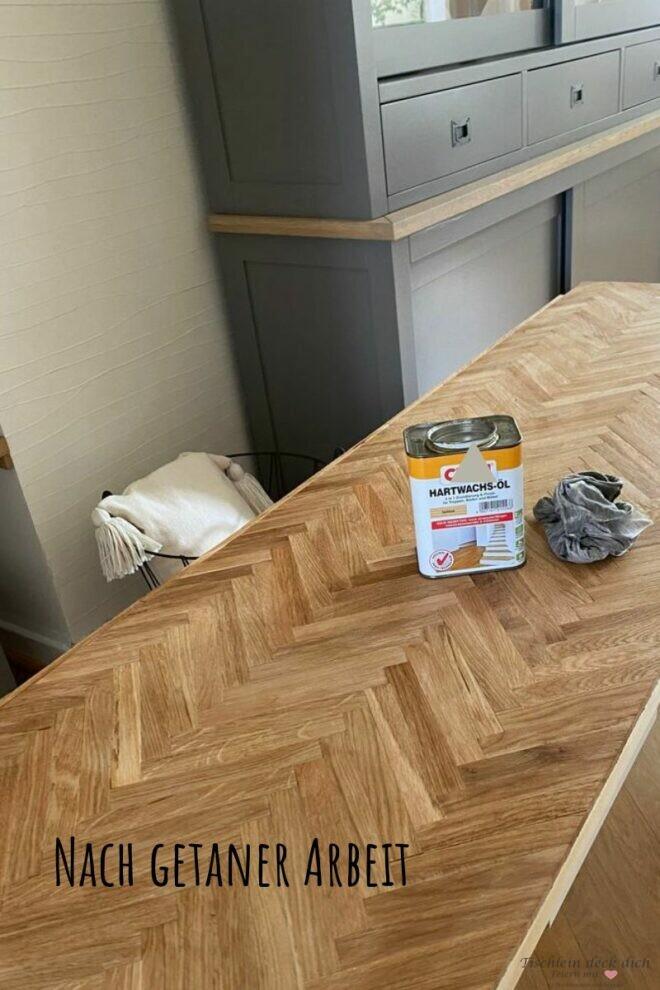 Oberfläche ölen mit Hartwachsöl