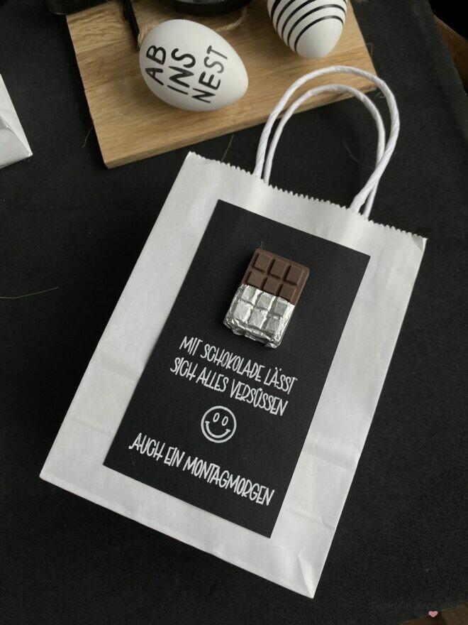 DIY - süße Verpackungsidee für Schokolade