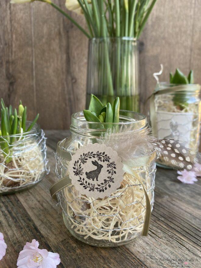 Basteln mit Kaninchendraht für die österliche Dekoration