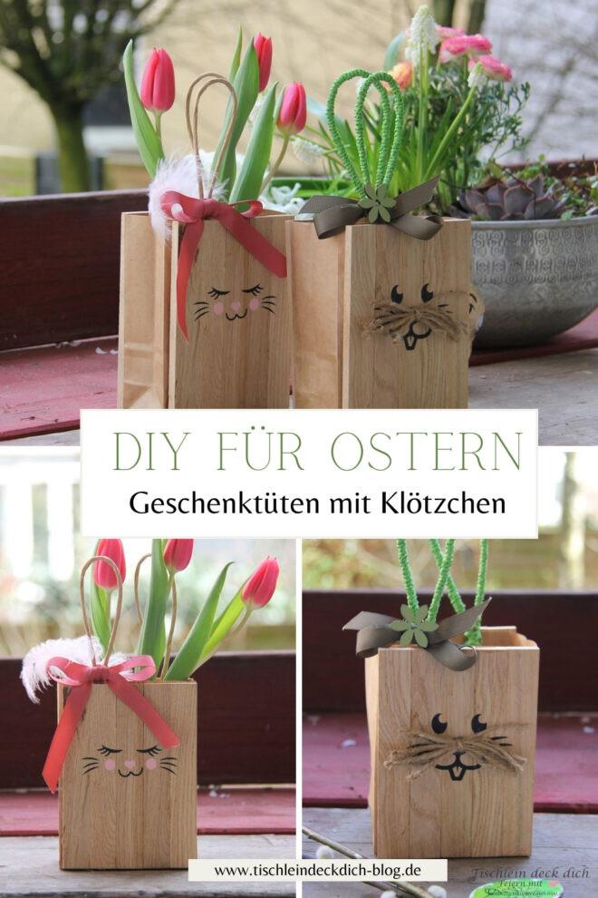 Pinterest PIN für Osterhasentüten mit Easy Sticks