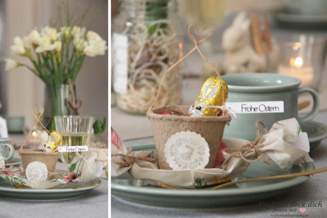 Tischdeko für Ostern im skandinavischem Stil