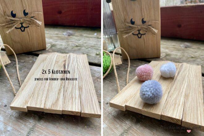 mit Klötzchen basteln für Ostern