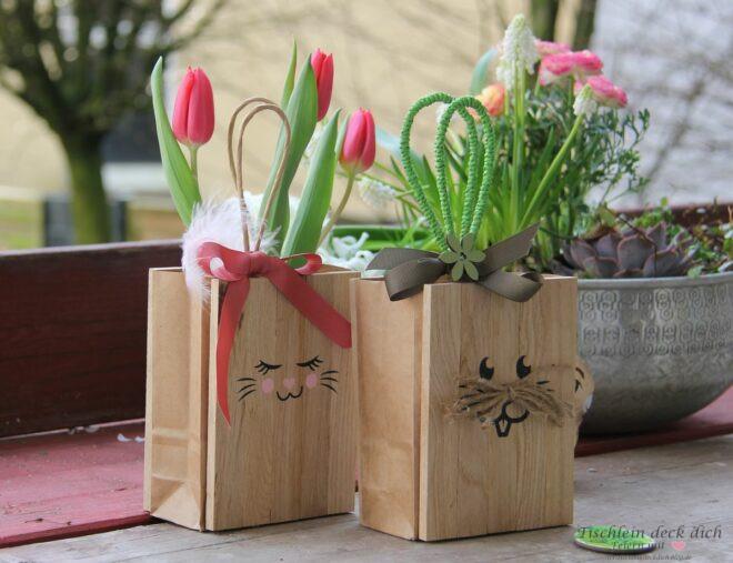 Osterhasentüten aus Klötzchen