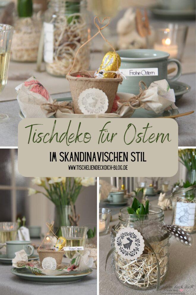 Tischdeko für Ostern im skandinavischen Stil Pinterest