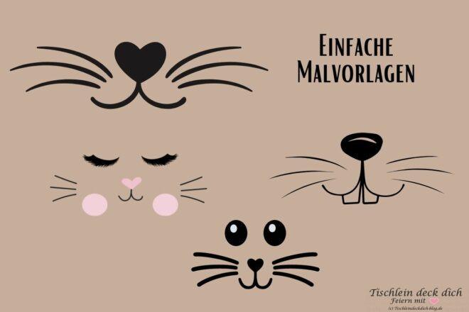 Malvorlage Hasengesichter