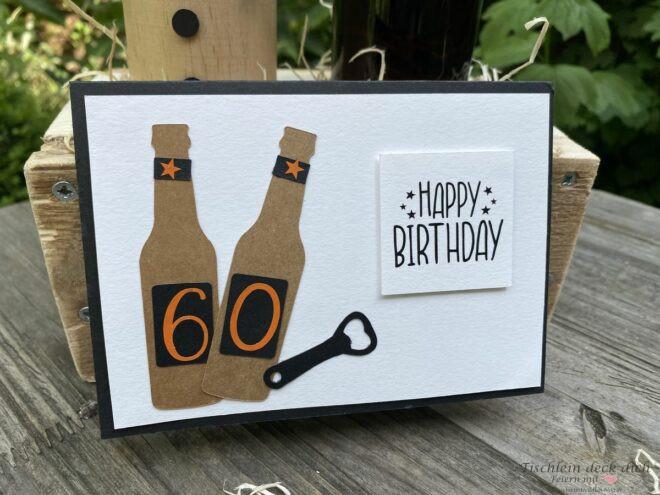 Glueckwunschkarte zum 60. Geburtstag ein Plotterprojekt