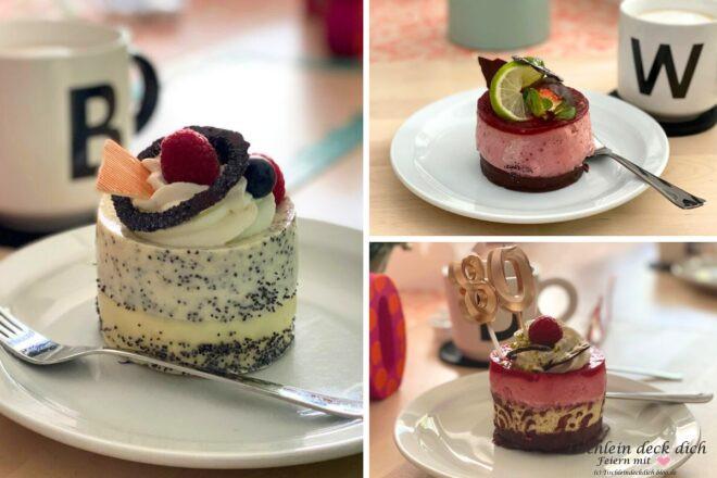 Törtchen für das Kaffeetrinken zum runden Geburtstag