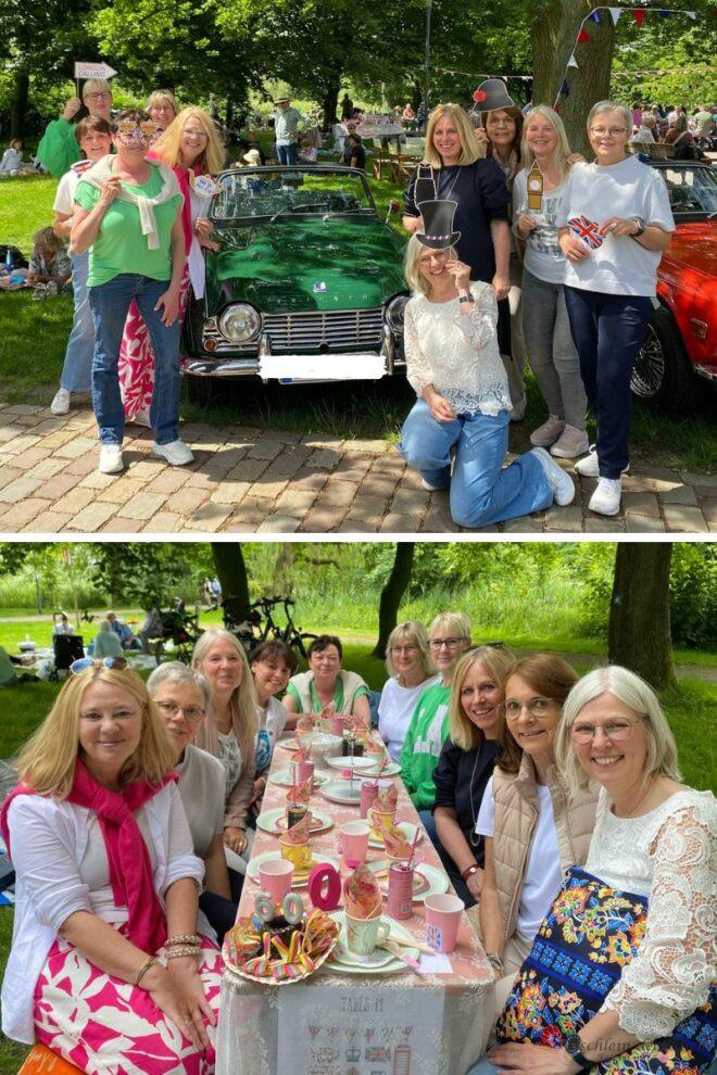 Freundinnen beim British Picnic im Parc de Taverny in Lüdinghausen