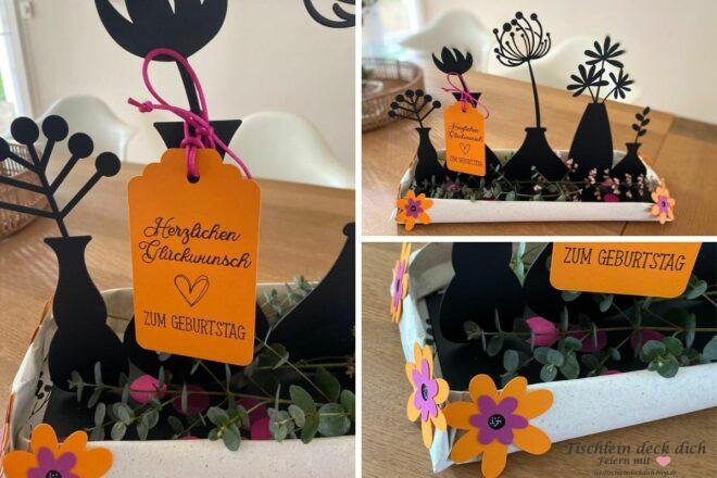 Metall Blumen Silhouette in schwarz 