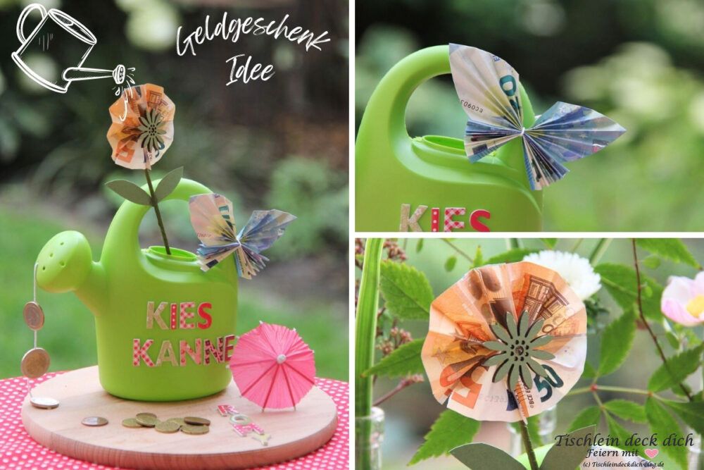 Geldgeschenk -Idee-mit-Giesskanne