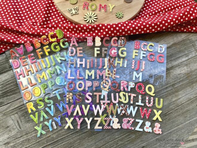 bunte Moosgummi Buchstaben selbstklebend zum Basteln