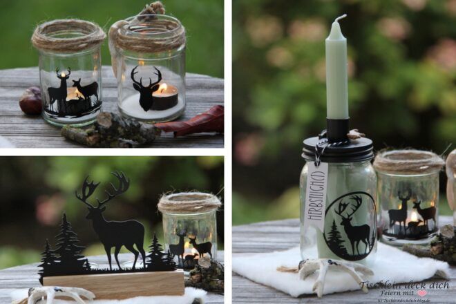 herbstlich plotten mit Vinyfolie mit Hirschmotiven