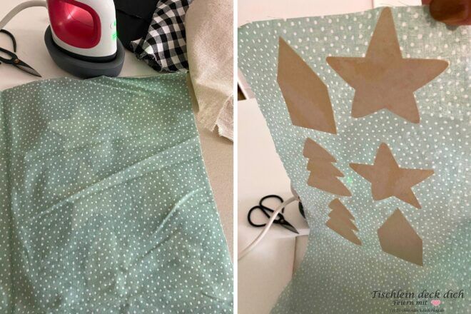 Stoff aufbügeln auf Tetra Pak