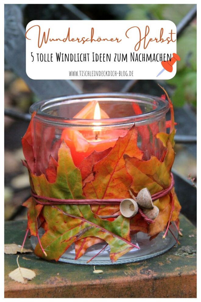 Pinterest Pin für Windlichter für einen gemütlichen Herbst
