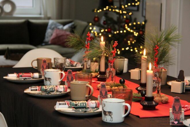 Tischdekoidee für Weihnachten und die Adventszeit