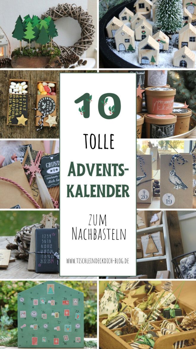 Pinterest Pin 10 Adventskalender zum Nachbasteln