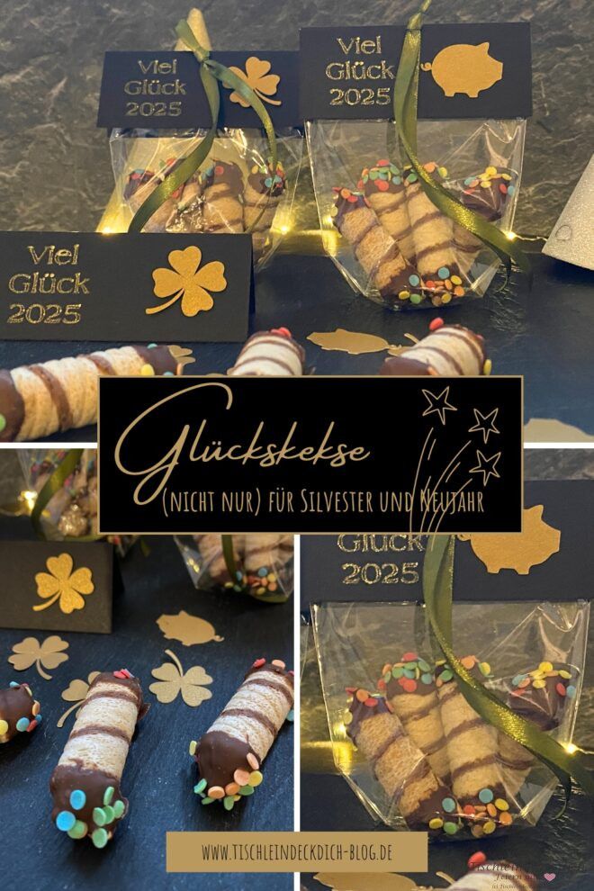 Pinterest Pin für Glückskekse zu Silvester