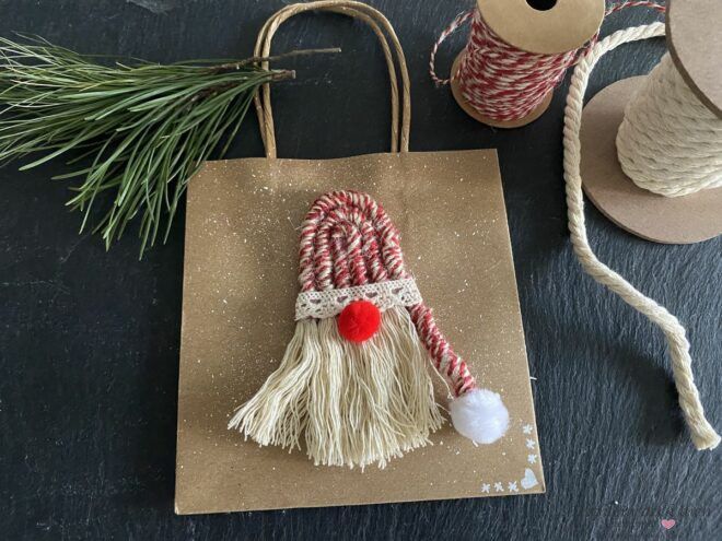 Weihnachtsmann DIY mit Kordel