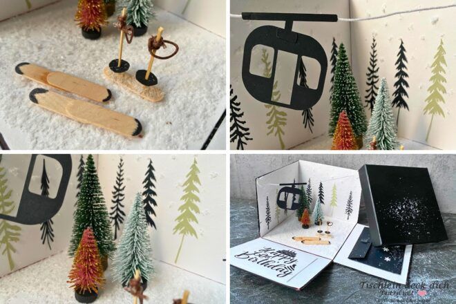 Details der Explosionsbox für Skifahrer