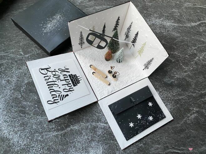 Explosionsbox für Skifahrer