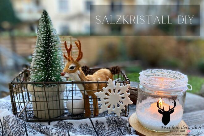 Salz Kristall Teelichter einfach selbstgemacht