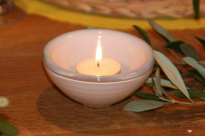 Teelicht mit mediterranem Flair