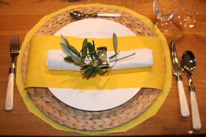 Tischdeko Idee für den italienischen Abend