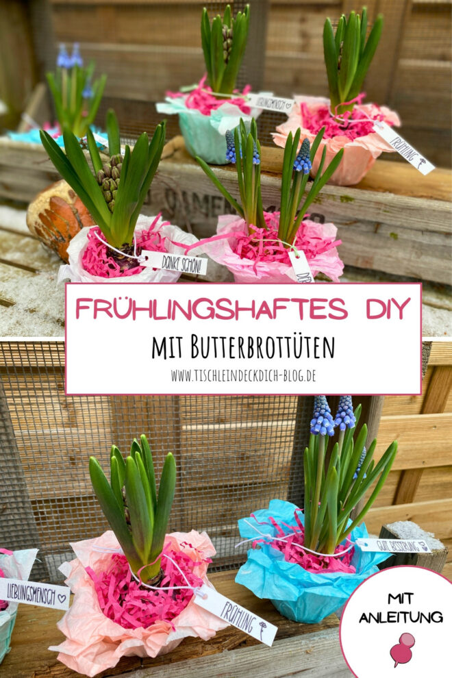 Pingterest Pin für bunte Blumendeko im Frühling