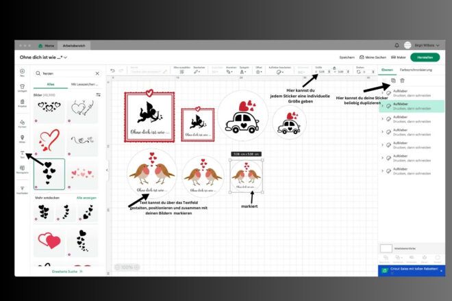Anleitung zum Sticker/Aufkleber plotten mit dem Cricut Maker