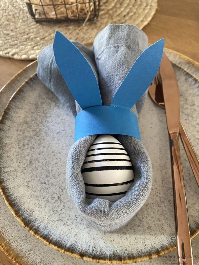 Serviettenringe für Ostern selbst basteln