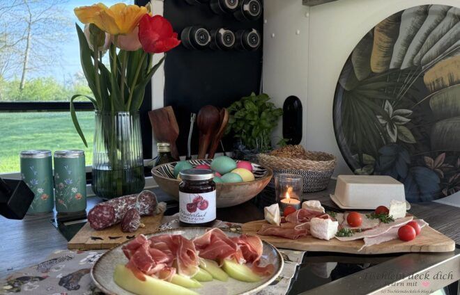 Osterurlaub im Wohnmobil mit Osterbüffet