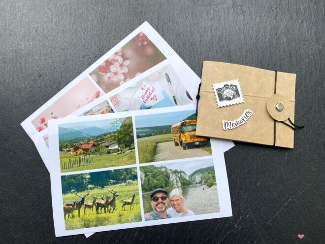 Upcyclingidee aus Tetra Pak für Fotos im Miniformat