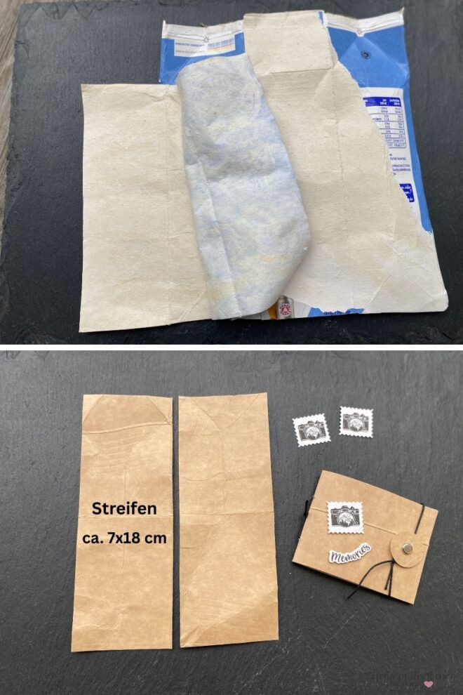Tetra Pak Bastelanleitung für Mini Fotoalbum