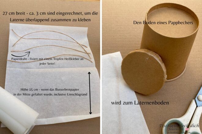 Anleitung für Laternen aus Butterbrotpapier