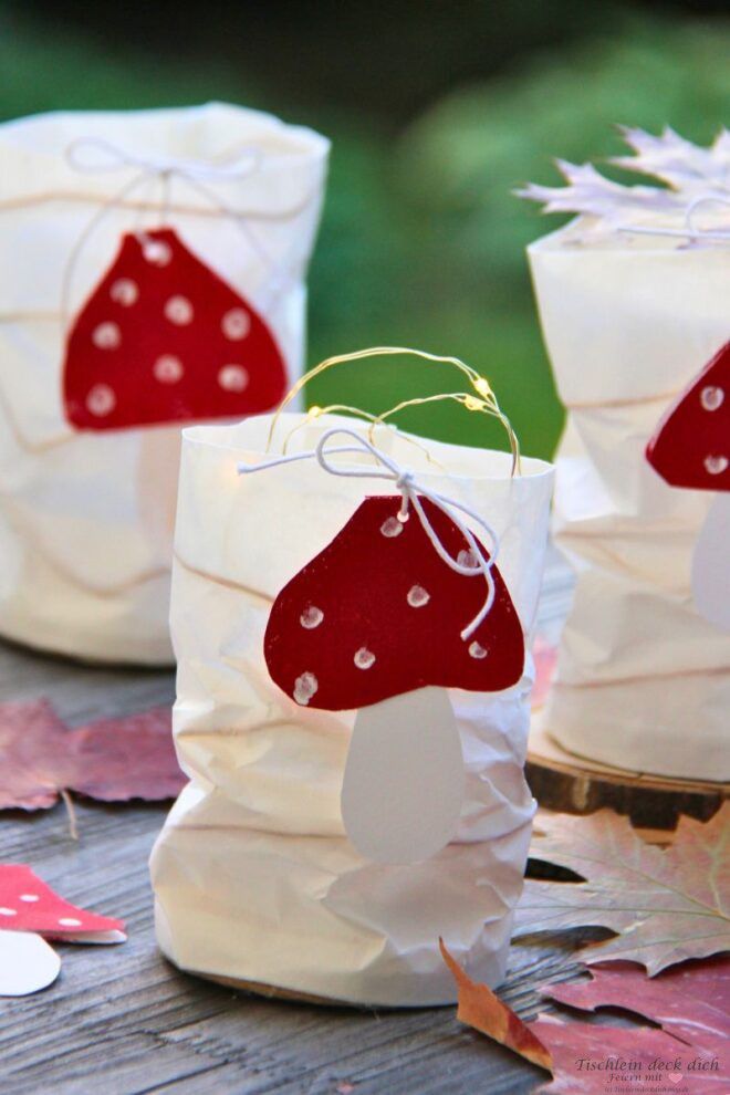 kleine DIY Ideen mit Butterbrotpapier für den Herbst
