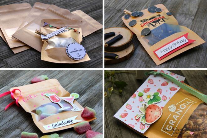 4 Ideen mit Standbodenbeuteln mit Sichtfenster