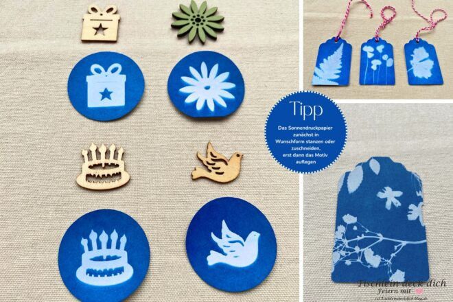 Geschenkanhänger aus Solarpapier