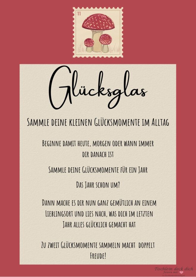 kleine DIY Ideen - Anleitung für das Glücksglas