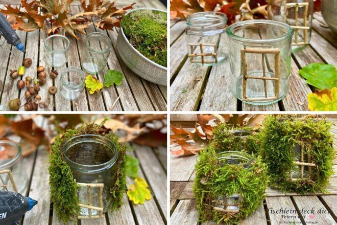 Anleitung für Wichtelhaus aus Glas mit Moos