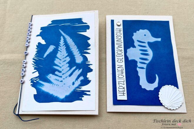 Grußkarte Happy Birthday mit Sonnendruckpapier