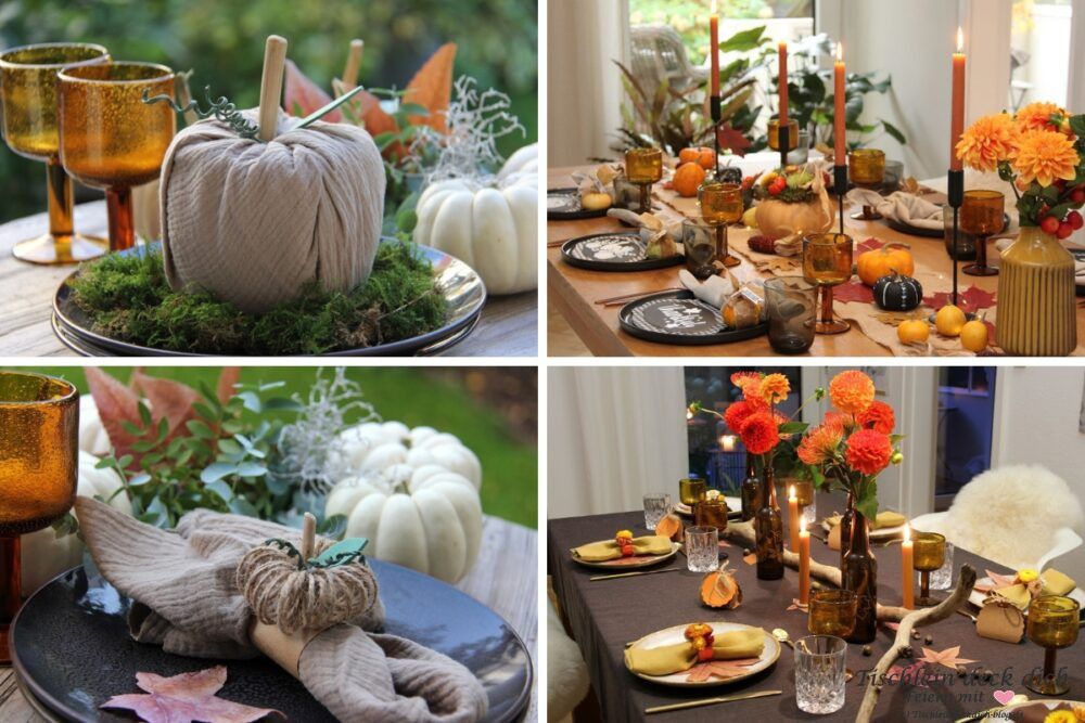 herbstlich gedeckter Tisch
