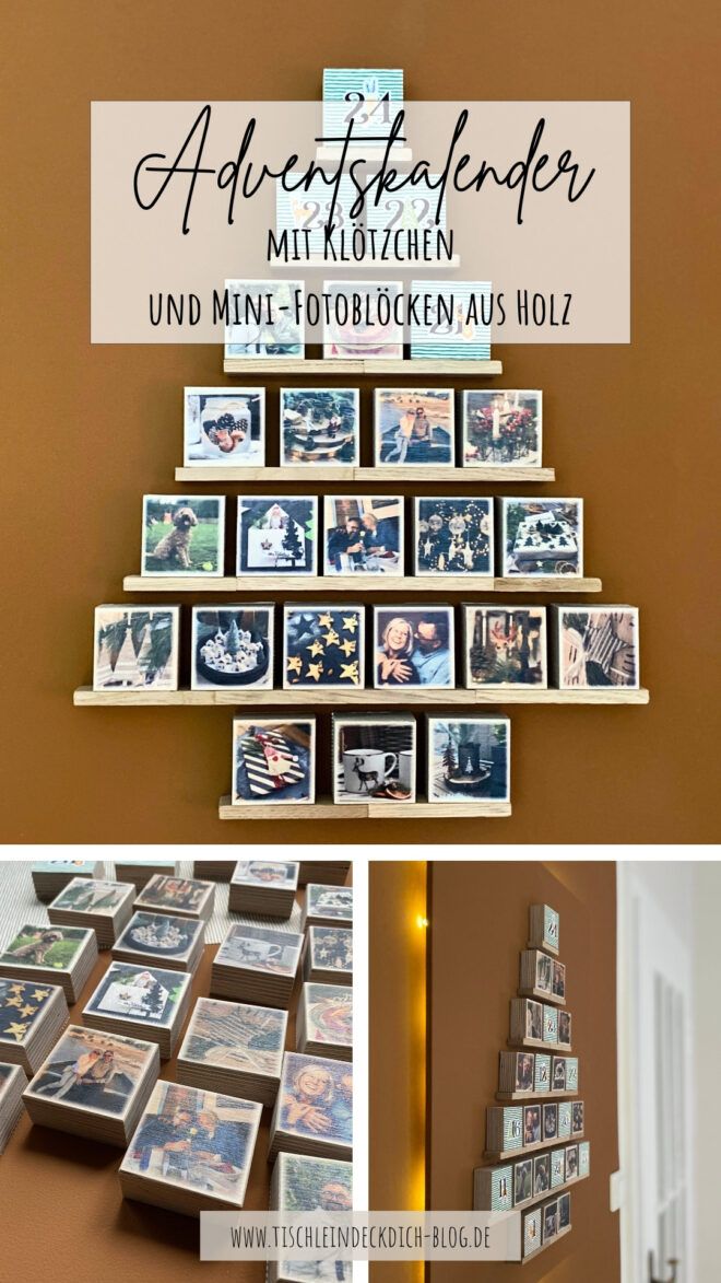 Pinterest Pin für Adventskalender Tannenbaum aus Holz