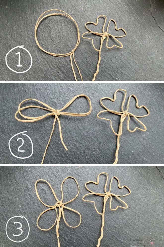 DIY Anleitung für Kleeblatt basteln aus Papierdraht