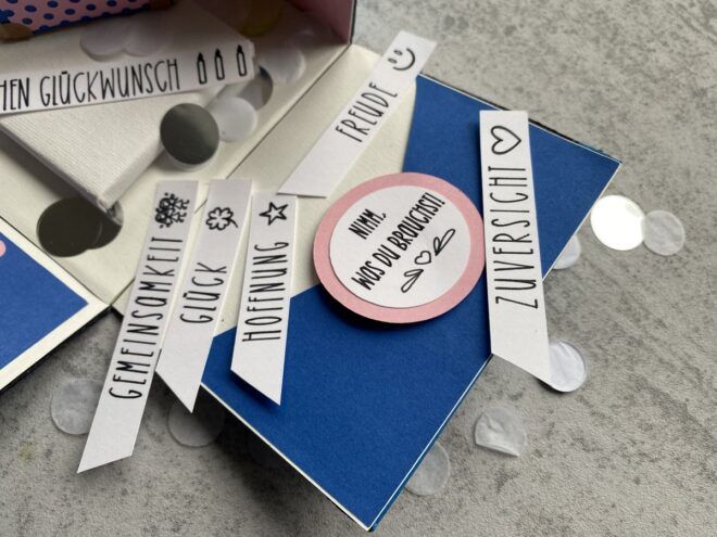 Nimm was du brauchst - Gestaltungsidee für eine Explosionsbox