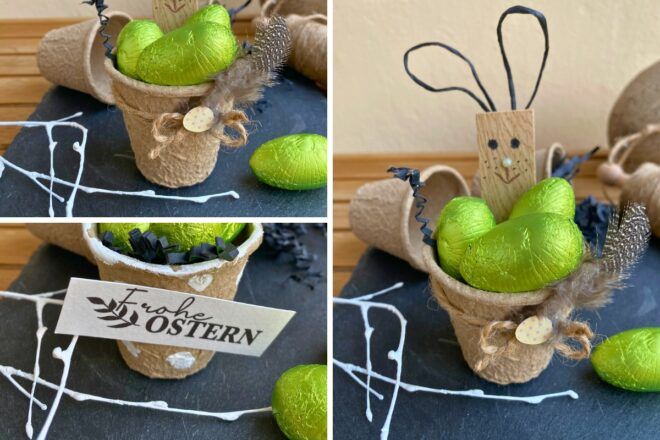 DIY Goodies zu Ostern mit Klötzchen und Anzuchtbechern