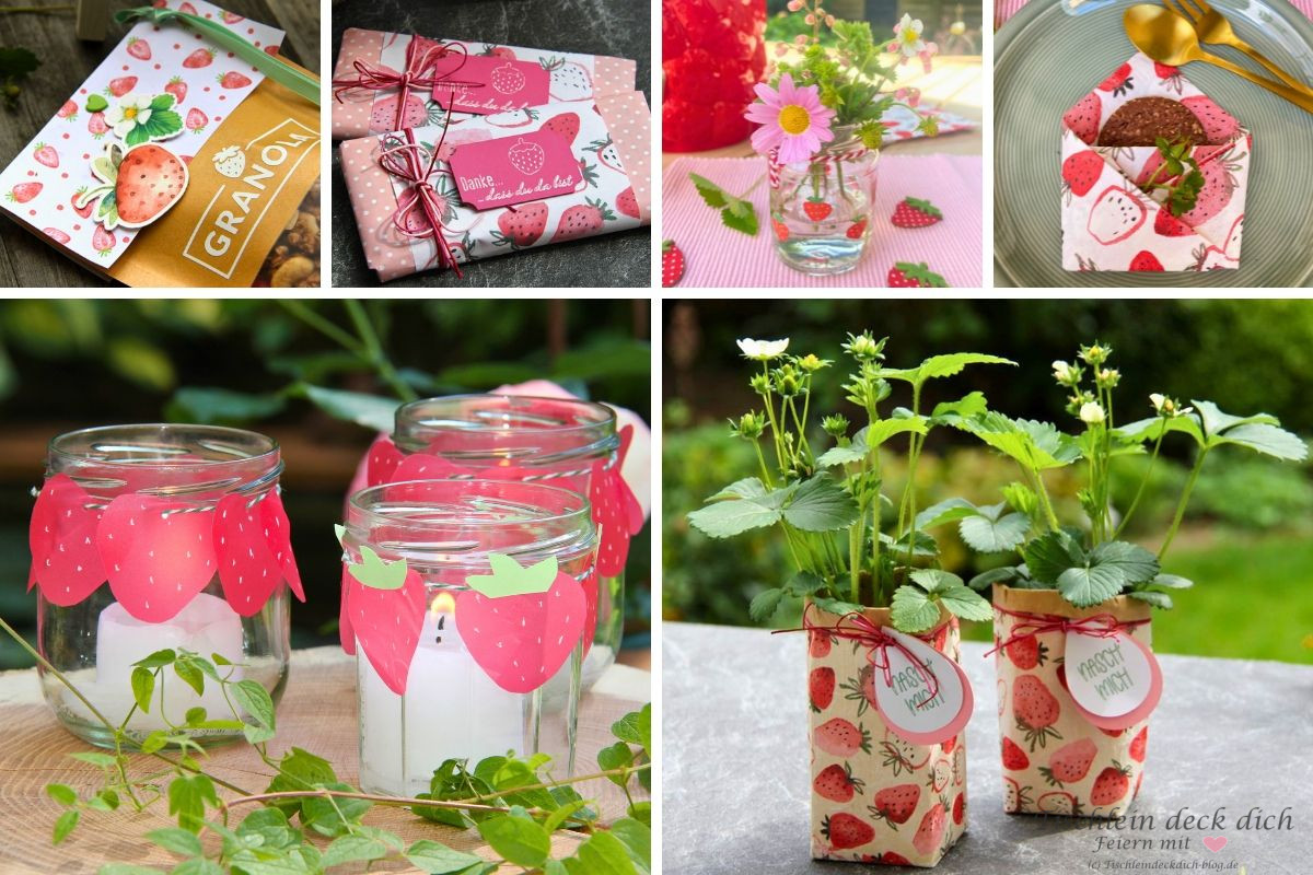 Erdbeerzeit: 6 tolle DIY-Ideen mit Erdbeeren