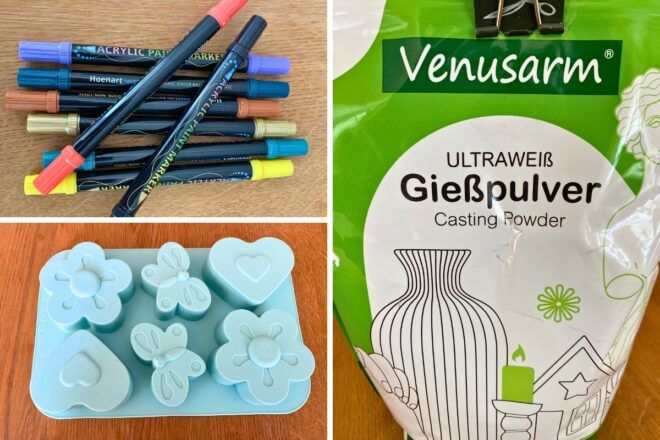 Bastelmaterialien für die Gartenparty